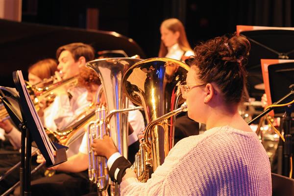 Students performing at the 2023-2024 All County Jazz Concert